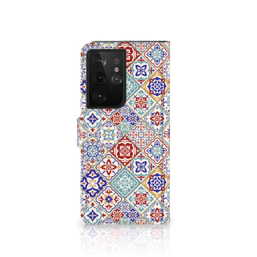 Samsung Galaxy S21 Ultra Bookcase Tiles Color