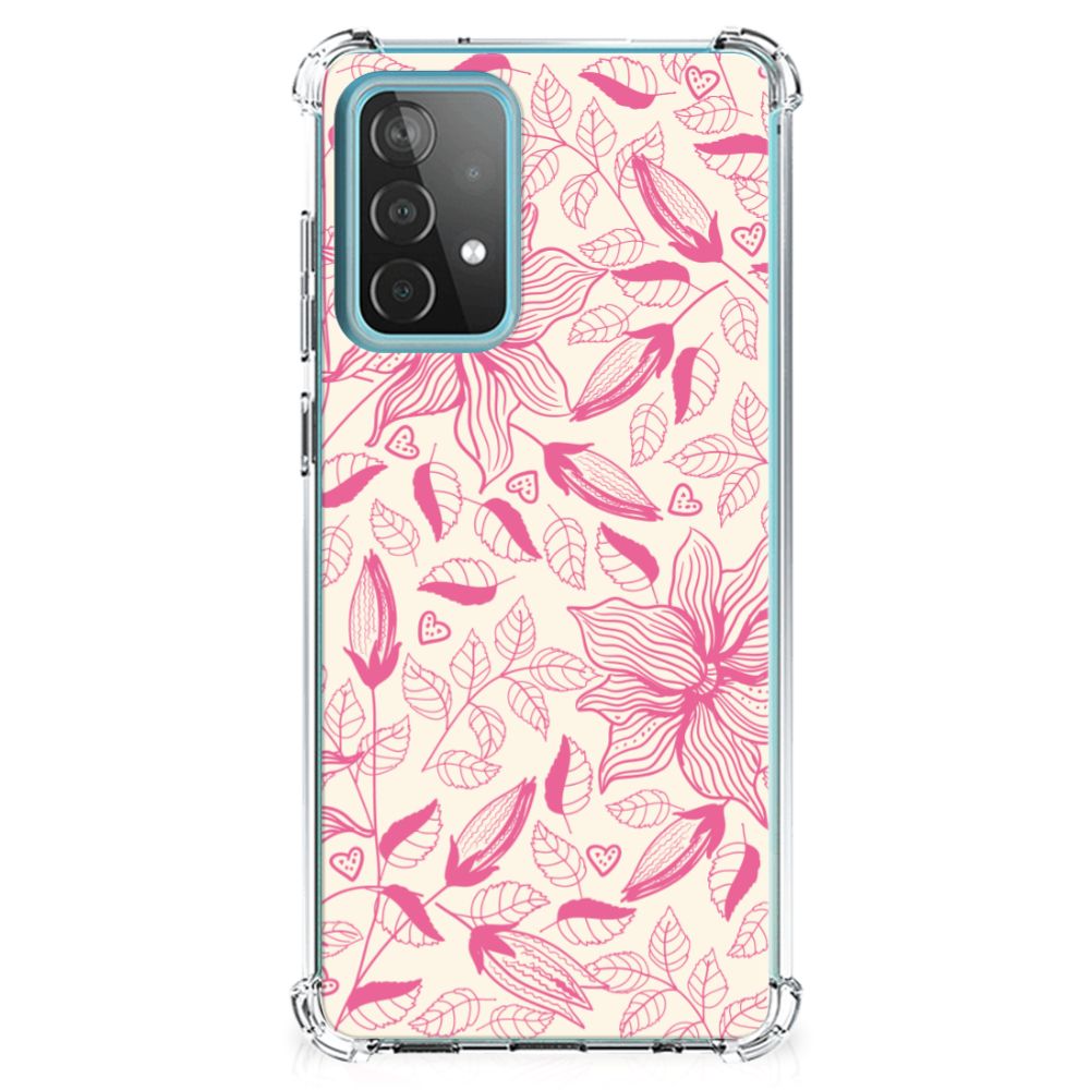 Samsung Galaxy A52 4G/5G Case Pink Flowers