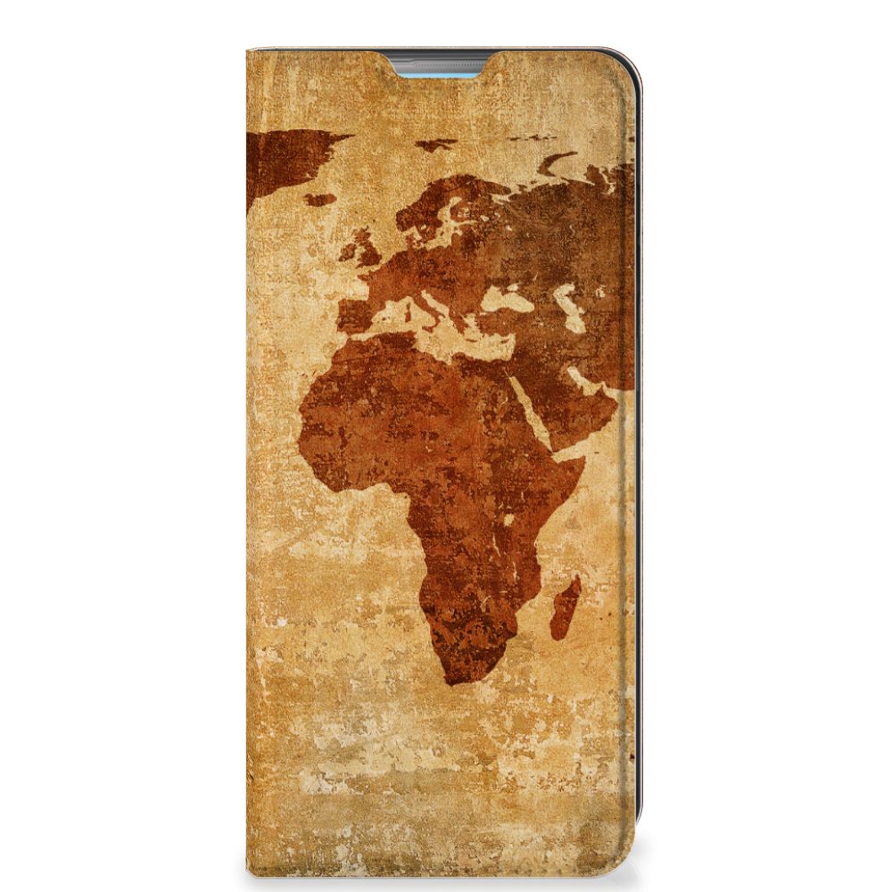 OPPO A74 4G Book Cover Wereldkaart - B2C Telecom