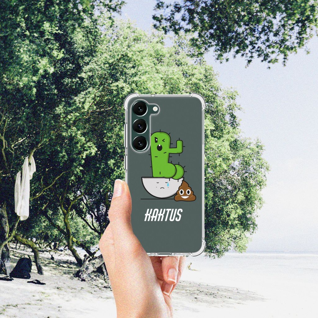 Samsung Galaxy S23 Plus Stevig Bumper Hoesje Cactus Poo B2C Telecom