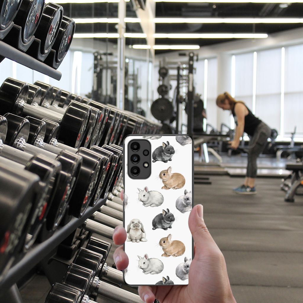 Dierenprint Telefoonhoesje voor Samsung Galaxy A13 4G Konijntjes B2C Telecom