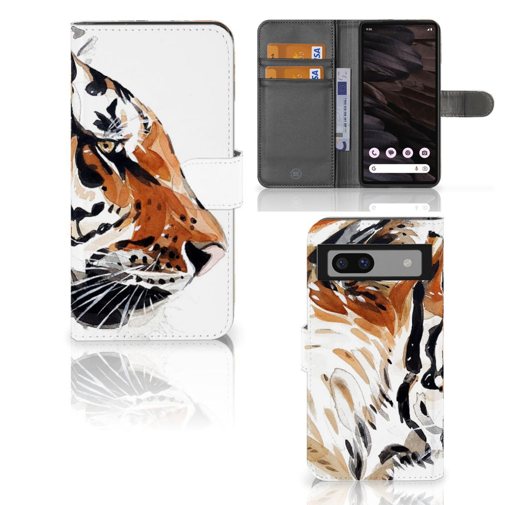 Hoesje Google Pixel 7A Watercolor Tiger