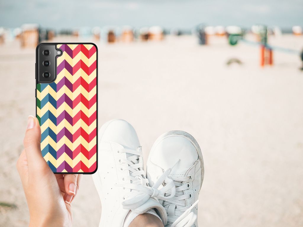 Samsung Galaxy S21 Plus Back Case Zigzag Multi Color B2C Telecom