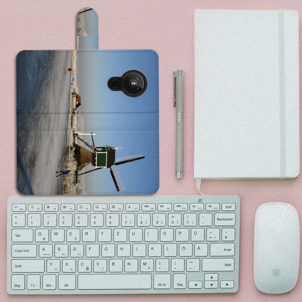 Nokia 5.3 Flip Cover Schaatsers