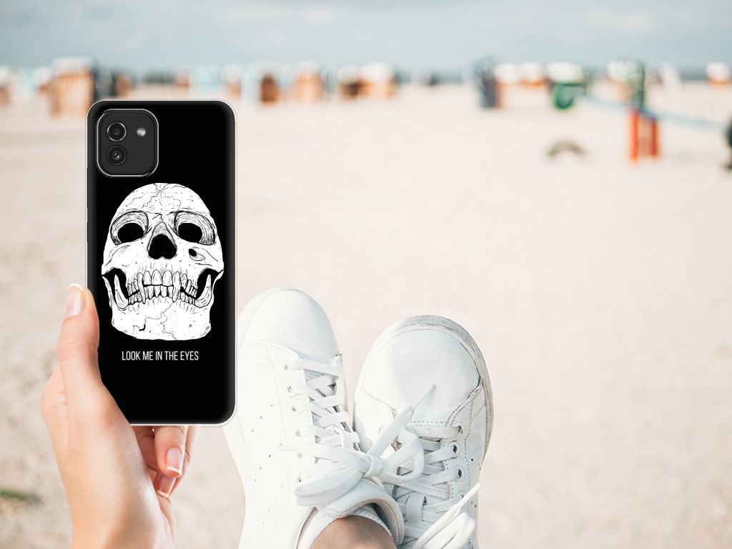 Silicone Back Case Samsung Galaxy A03 Skull Eyes B2C Telecom