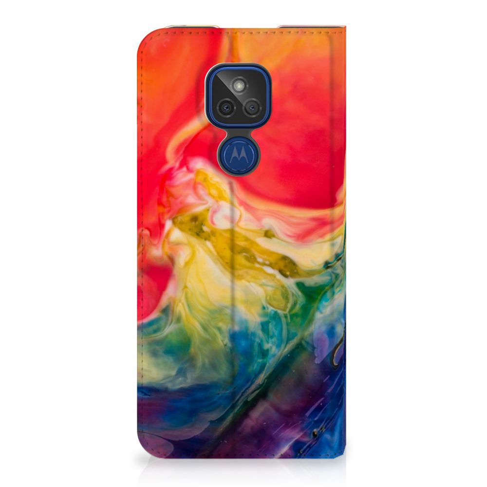 Bookcase Motorola Moto G9 Play Watercolor Dark - B2C Telecom