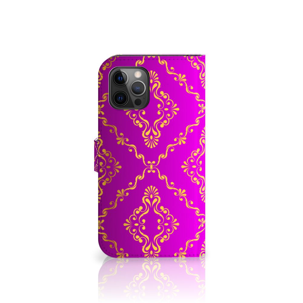 Wallet Case Apple iPhone 12 Pro Max Barok Roze