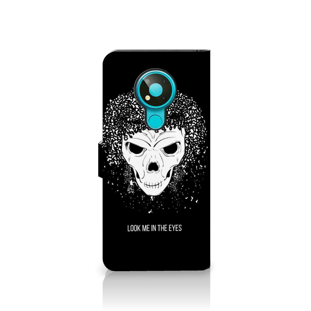 Telefoonhoesje met Naam Nokia 3.4 Skull Hair