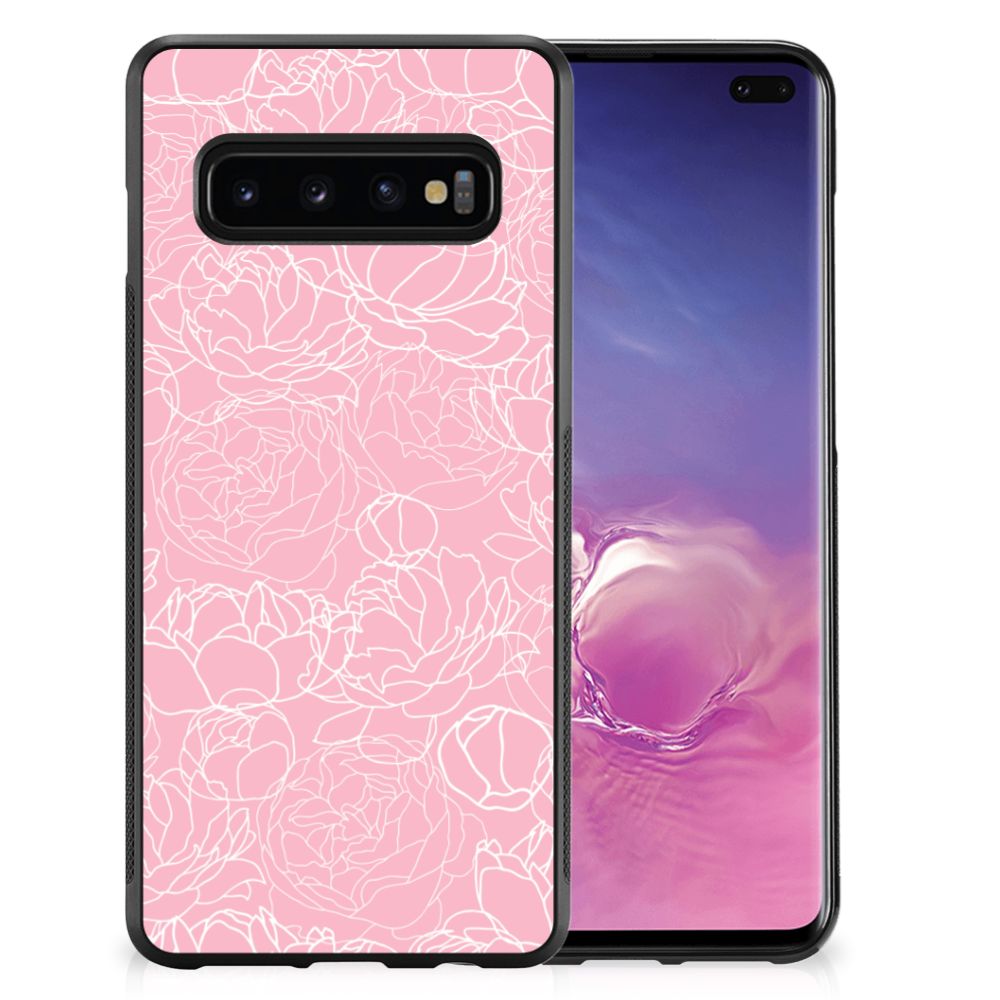 Samsung Galaxy S10+ Skin Case White Flowers