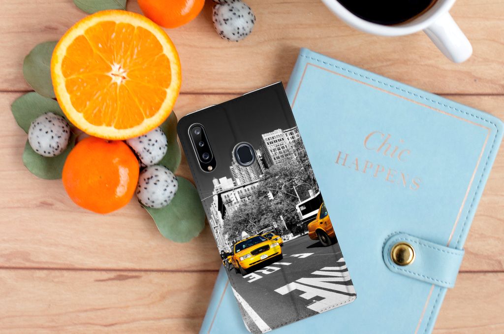 Samsung Galaxy A20s Book Cover New York Taxi - B2C Telecom