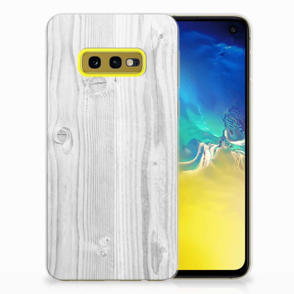 Samsung Galaxy S10e Bumper Hoesje White Wood