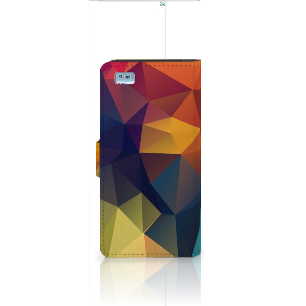 Huawei Ascend P8 Lite Book Case Polygon Color
