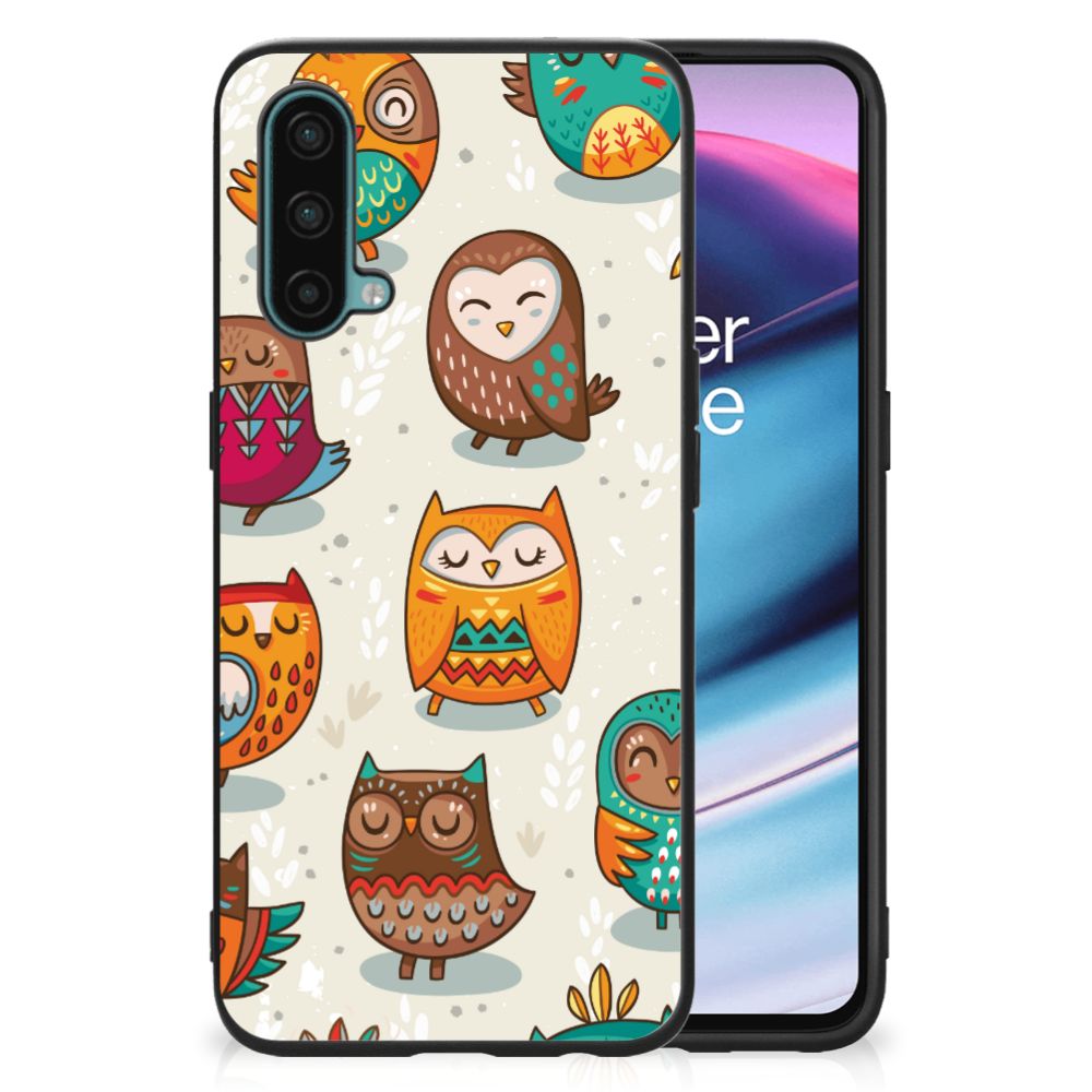 OnePlus Nord CE 5G Dierenprint Telefoonhoesje Vrolijke Uilen