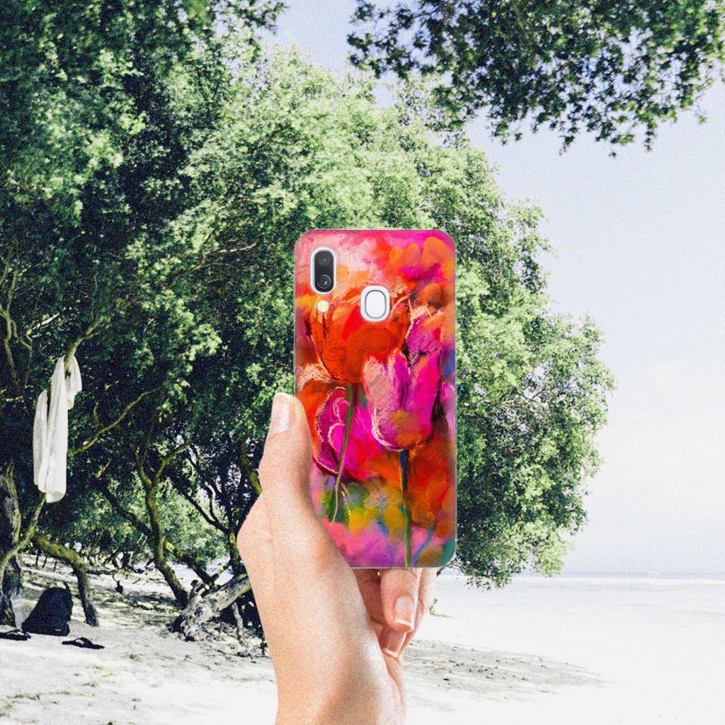 Hoesje maken Samsung Galaxy A40 Tulips