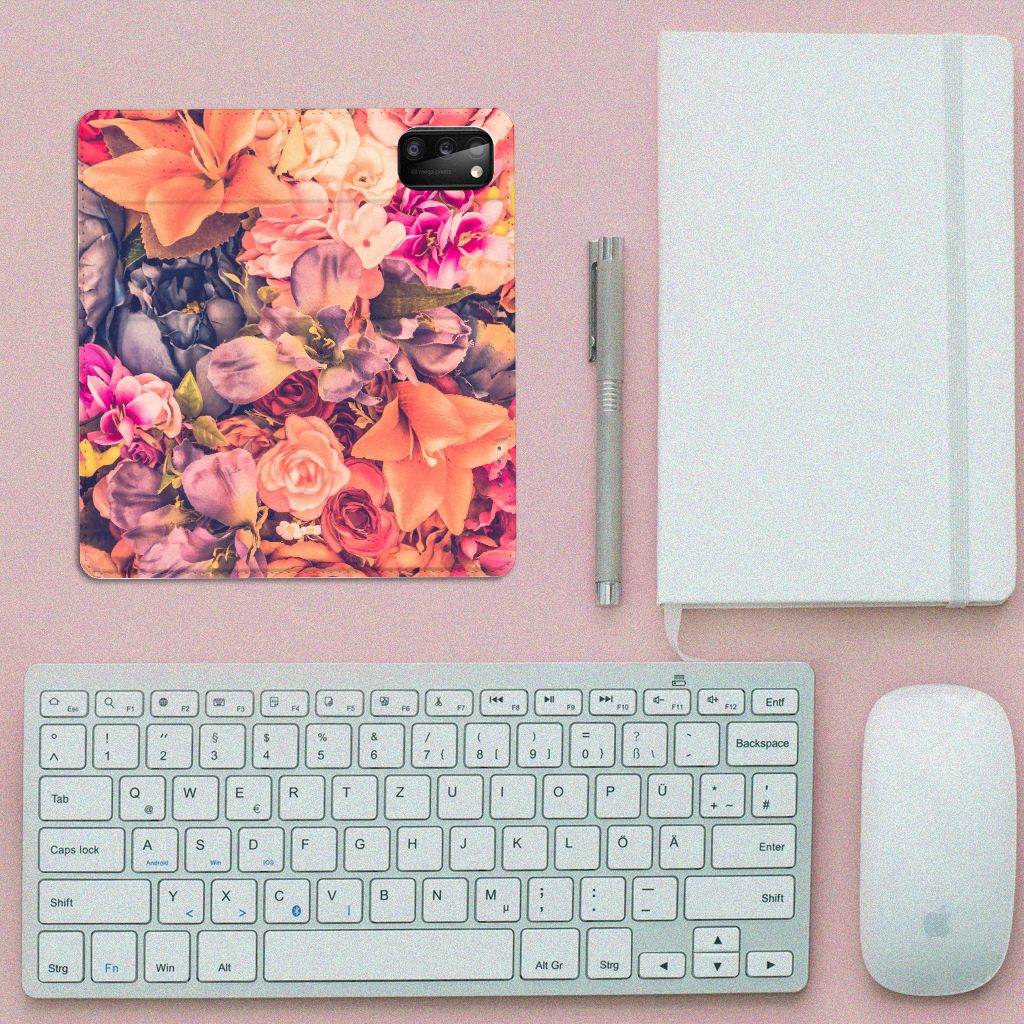 Samsung Galaxy A41 Smart Cover Bosje Bloemen - B2C Telecom