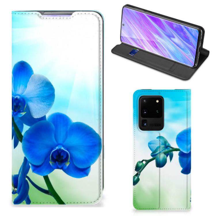 Samsung Galaxy S20 Ultra Smart Cover Orchidee Blauw - Cadeau voor je Moeder - B2C Telecom