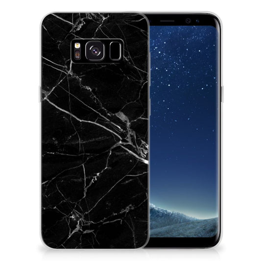 Samsung Galaxy S8 TPU Siliconen Hoesje Marmer Zwart - Origineel Cadeau Vader