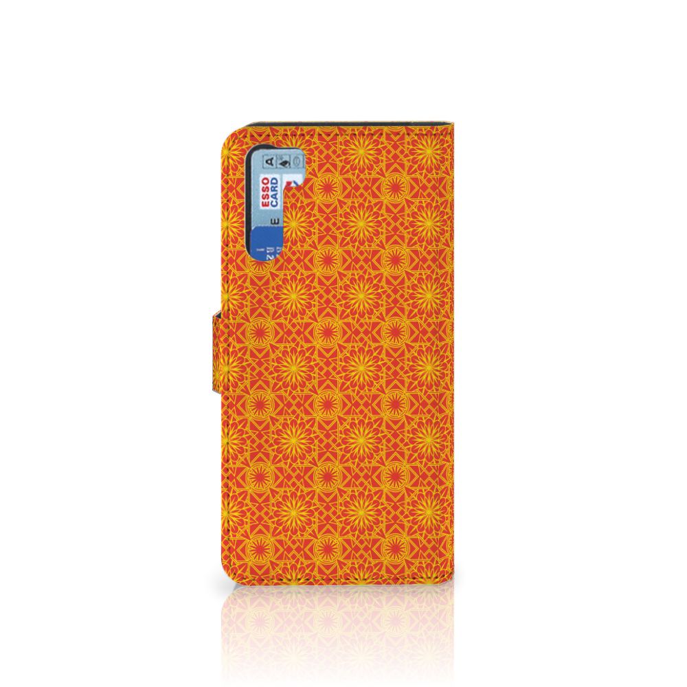 OPPO A91 | Reno3 Telefoon Hoesje Batik Oranje
