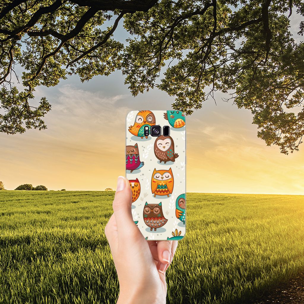 Samsung Galaxy S8 Plus TPU Hoesje Vrolijke Uilen