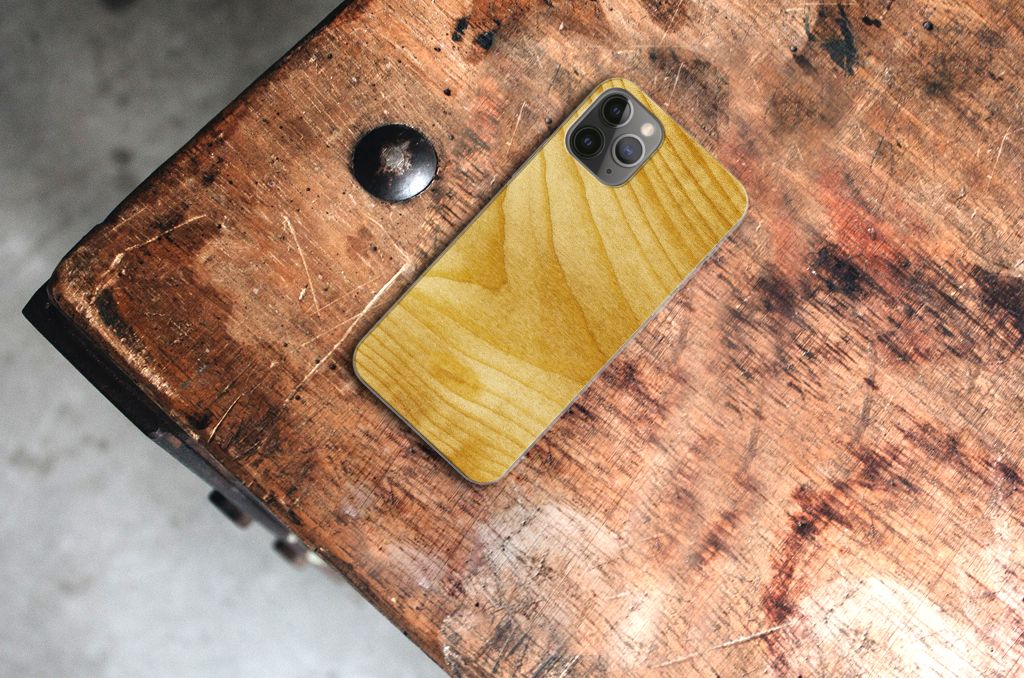 Apple iPhone 11 Pro Bumper Hoesje Licht Hout