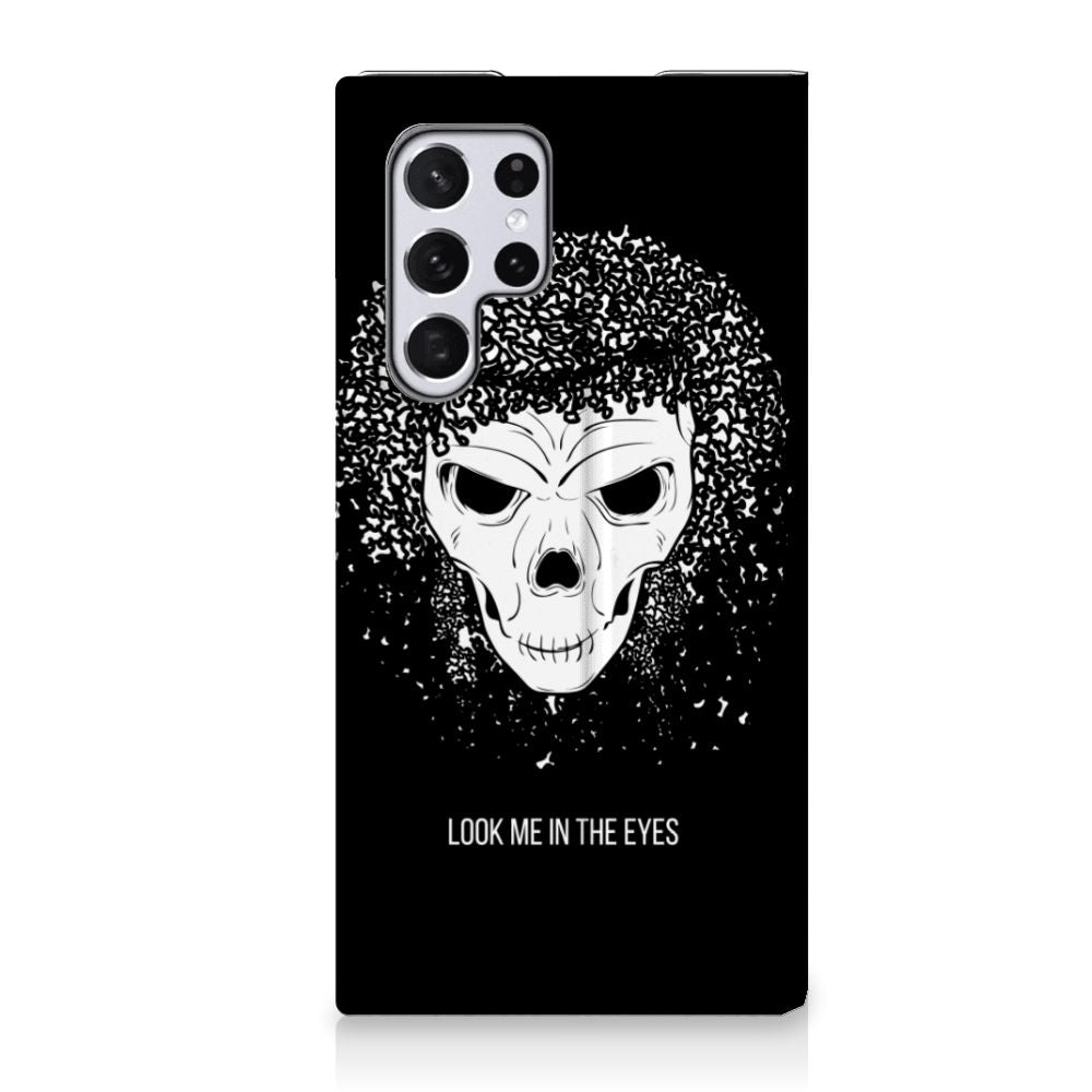 Mobiel BookCase Samsung Galaxy S22 Ultra Skull Hair - B2C Telecom