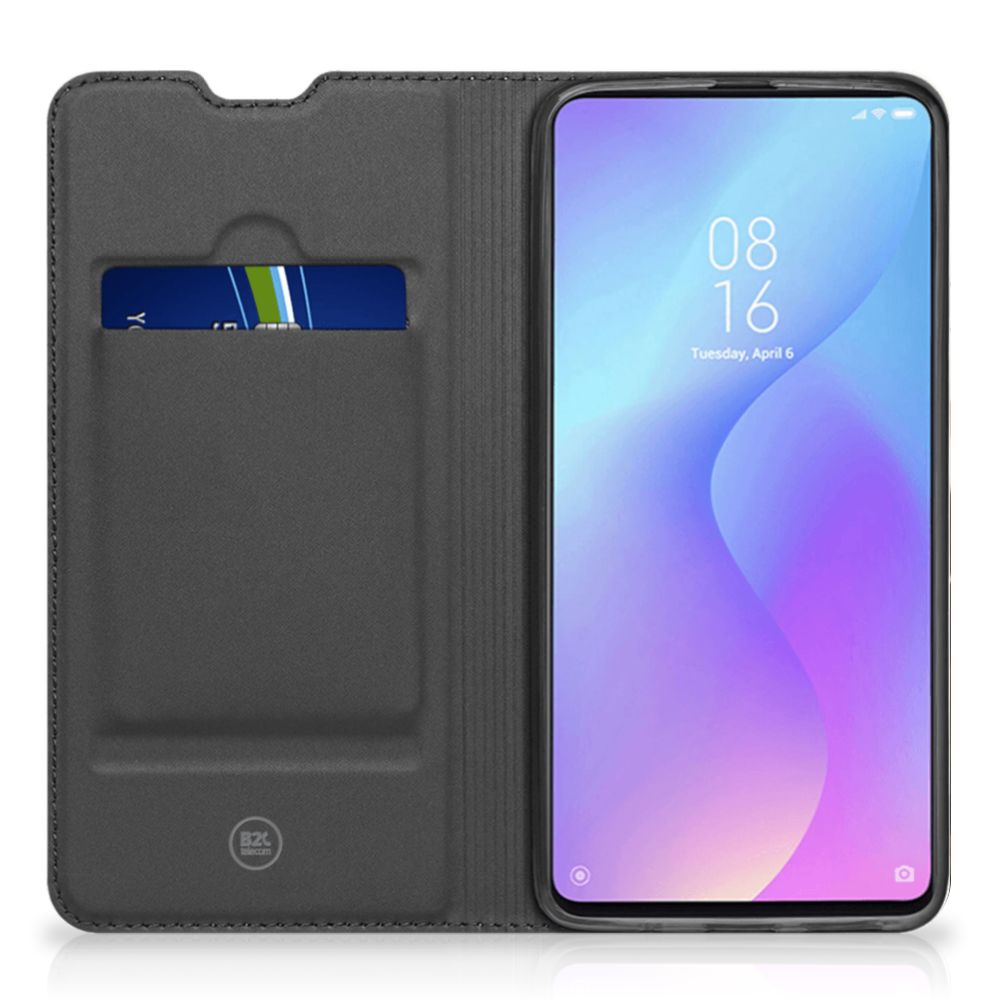 Xiaomi Redmi K20 Pro Hoesje maken Design Cowboy met zwarte leren achterkant en opbergvak voor kaarten.