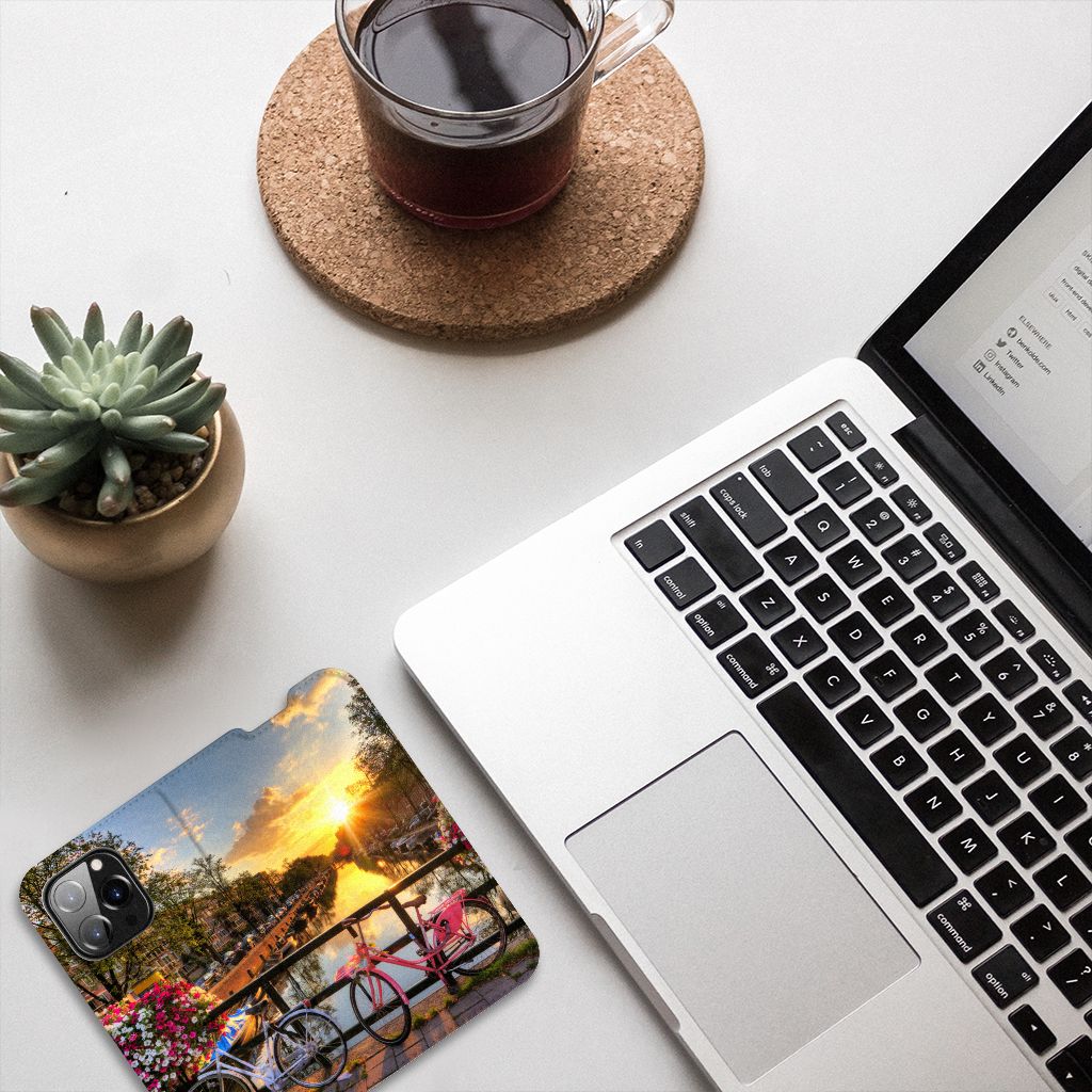 iPhone 14 Pro Book Cover Amsterdamse Grachten