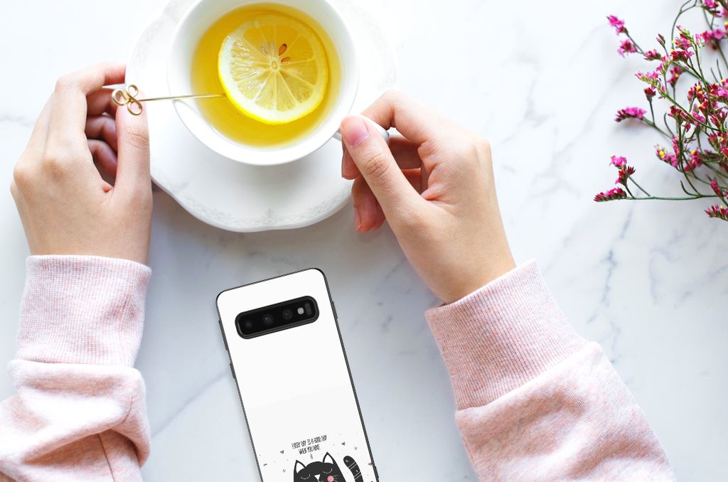 Samsung Galaxy S10 Bumper Hoesje Cat Good Day B2C Telecom