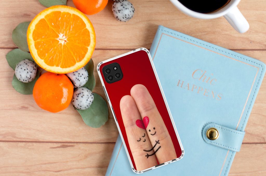 Samsung Galaxy A22 5G Anti Shock Bumper Case Liefde - Origineel Romantisch Cadeau B2C Telecom