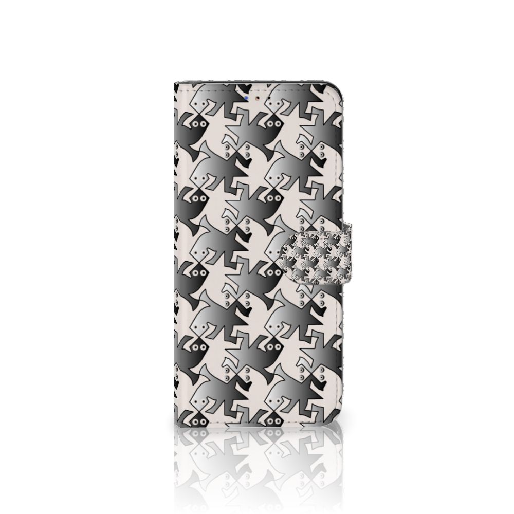 Samsung Galaxy A20s Telefoonhoesje met Pasjes Salamander Grey