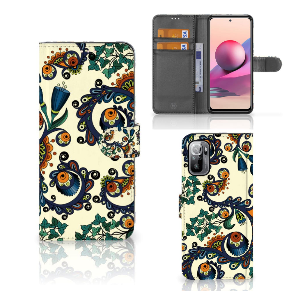 Wallet Case Xiaomi Redmi Note 10/10T 5G | Poco M3 Pro Barok Flower