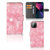 Apple iPhone 13 Hoesje Spring Flowers in roze met bloemetjes ontwerp en vakjes voor pasjes 🌸.