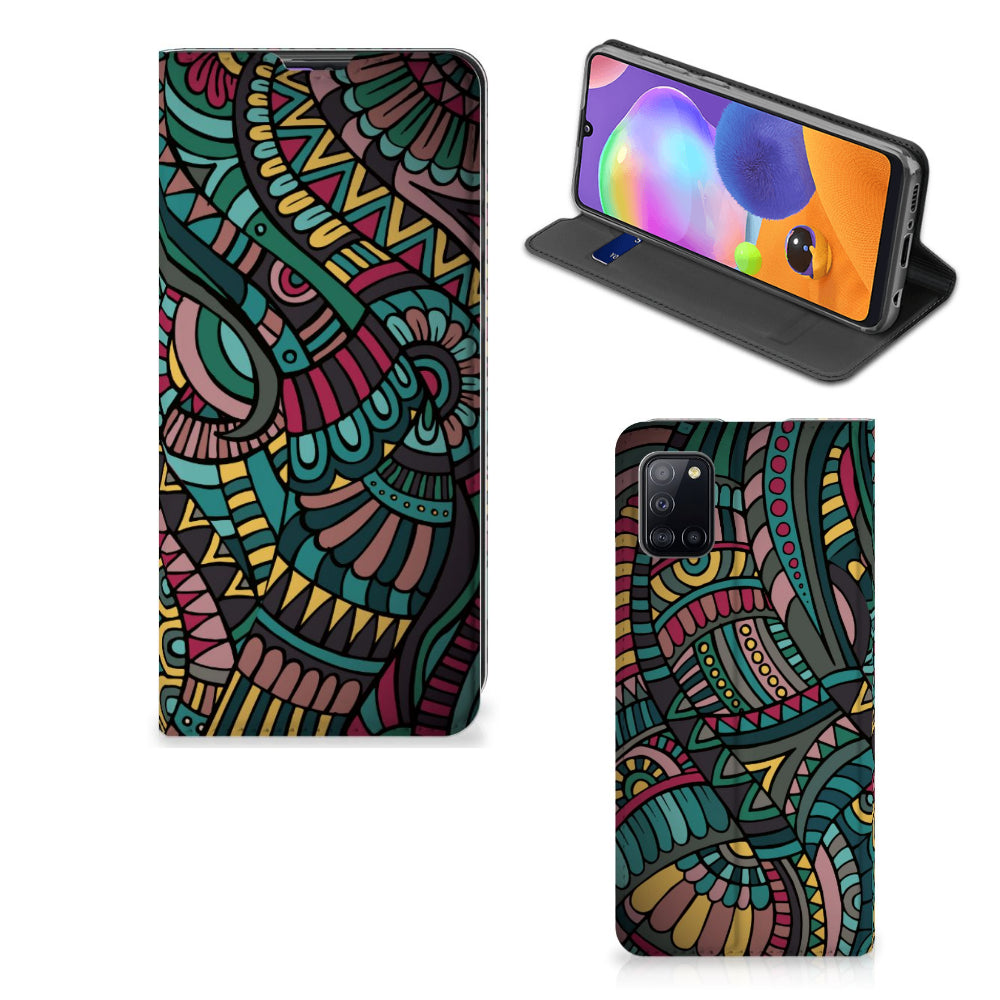 Samsung Galaxy A31 Hoesje met Magneet Aztec