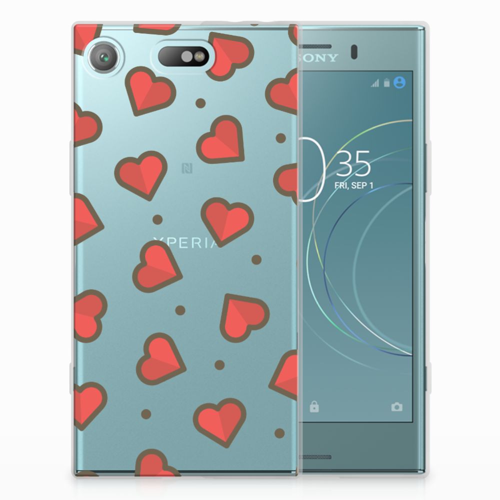 Sony Xperia XZ1 Compact TPU bumper Hearts