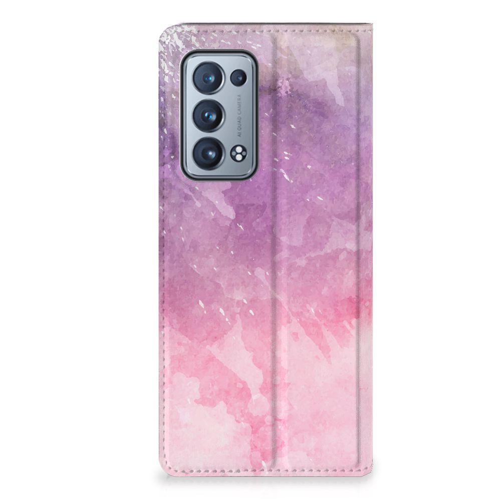 Bookcase OPPO Reno 6 Pro Plus 5G Pink Purple Paint - B2C Telecom