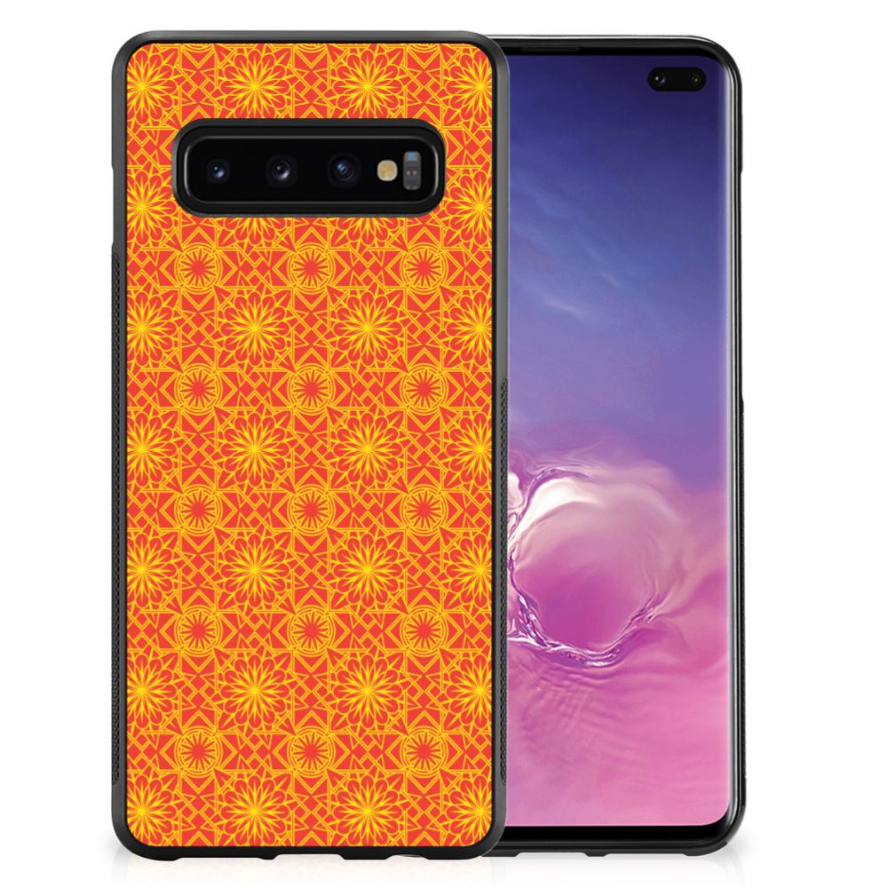 Samsung Galaxy S10+ Bumper Case Batik Oranje