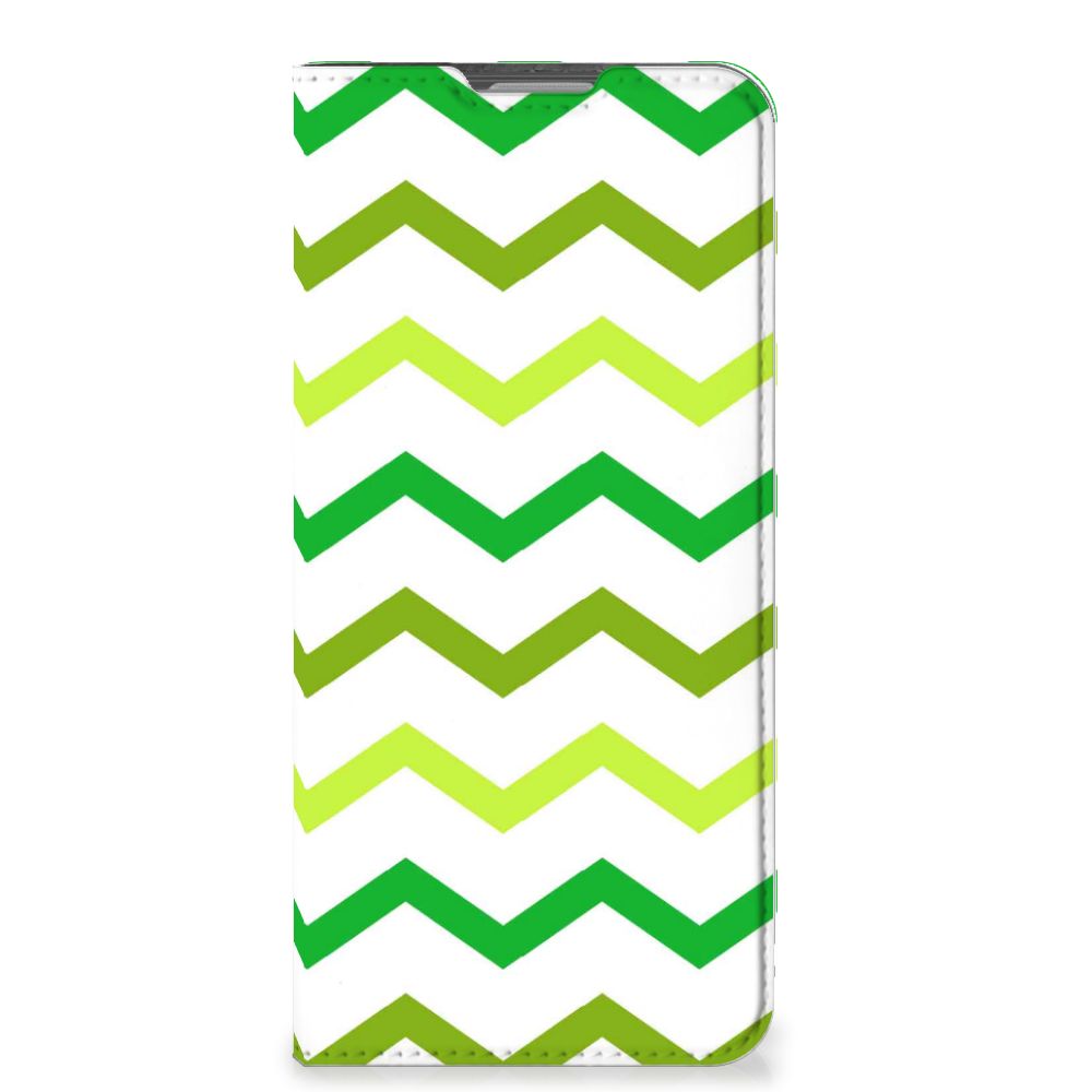 OPPO Reno8 Lite Hoesje met Magneet Zigzag Groen - B2C Telecom