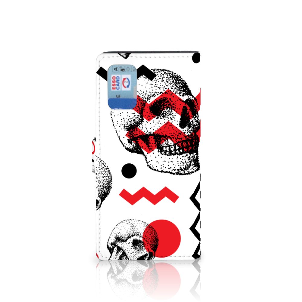 Telefoonhoesje met Naam Samsung Galaxy A02s | M02s Skull Red
