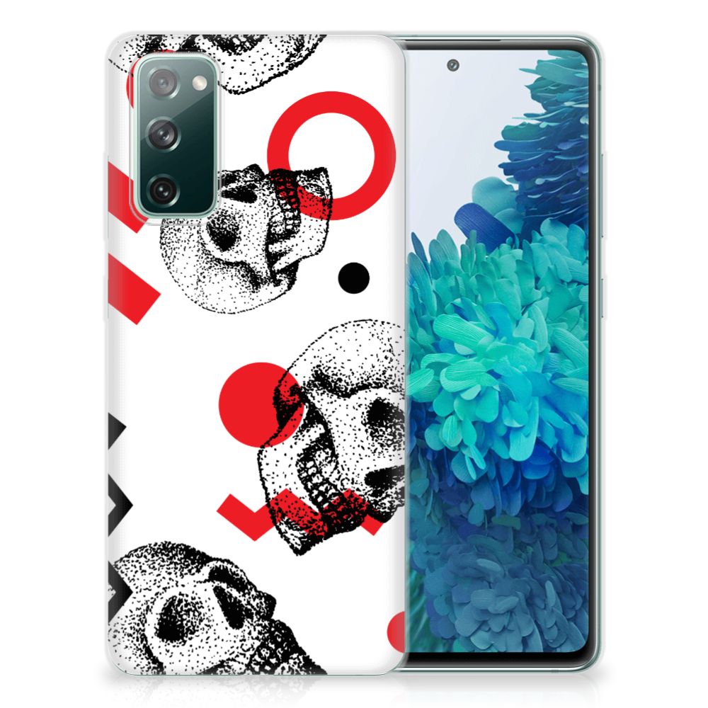 Silicone Back Case Samsung Galaxy S20 FE Skull Red B2C Telecom