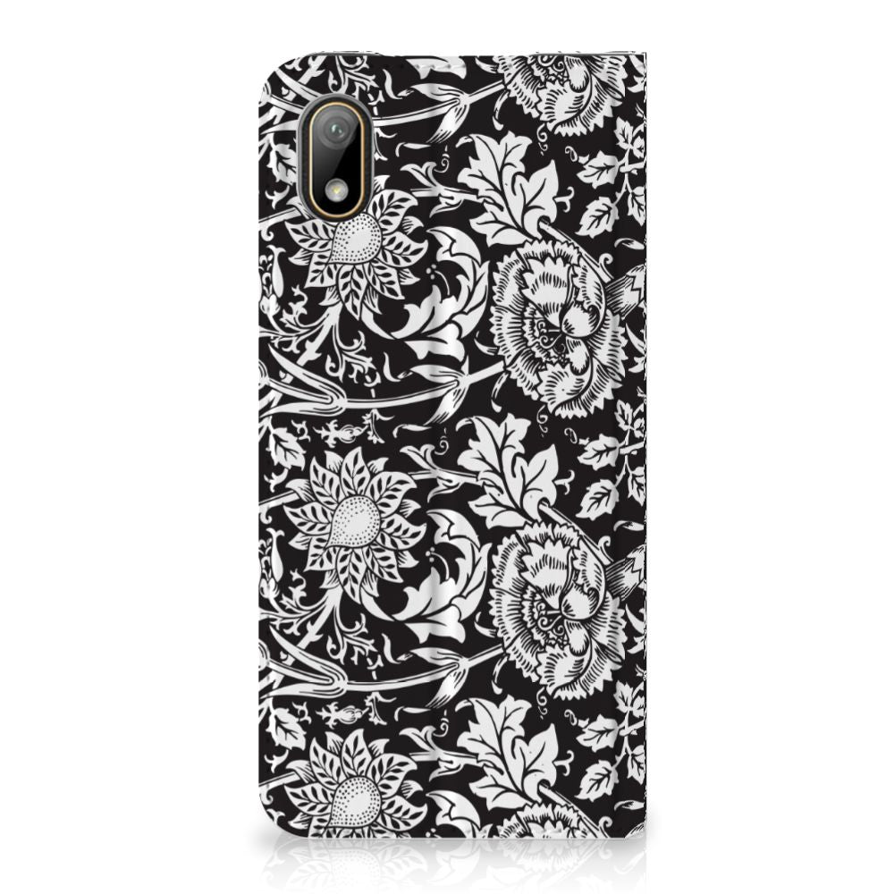 Huawei Y5 (2019) Smart Cover Black Flowers - B2C Telecom