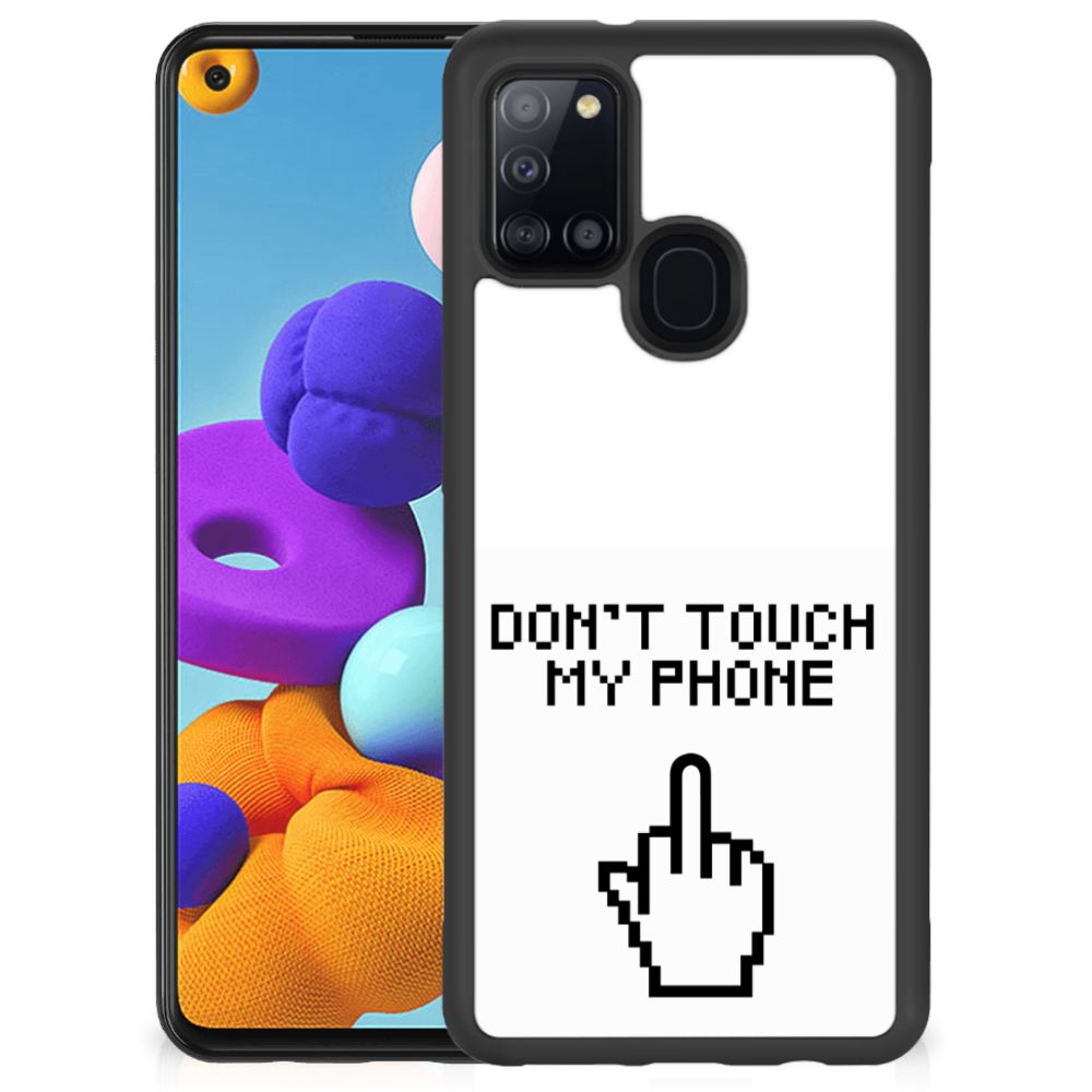 Samsung Galaxy A21s TPU Hoesje Finger Don't Touch My Phone B2C Telecom