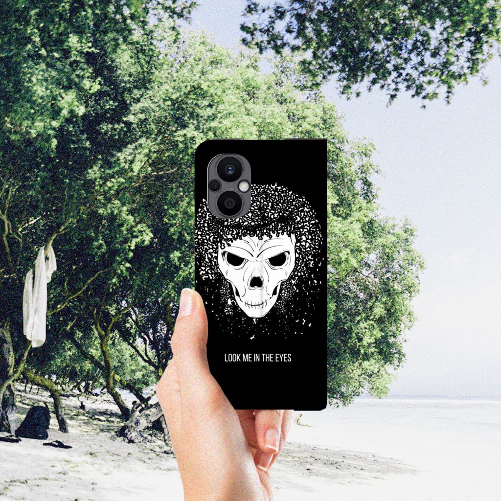 Mobiel BookCase OPPO Reno8 Lite Skull Hair - B2C Telecom