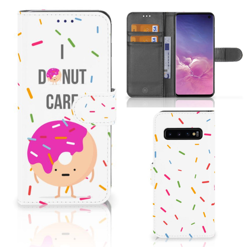 Samsung Galaxy S10 Book Cover Donut Roze