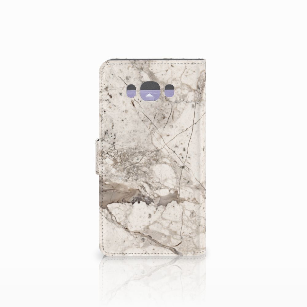 Samsung Galaxy J7 2016 Bookcase Marmer Beige