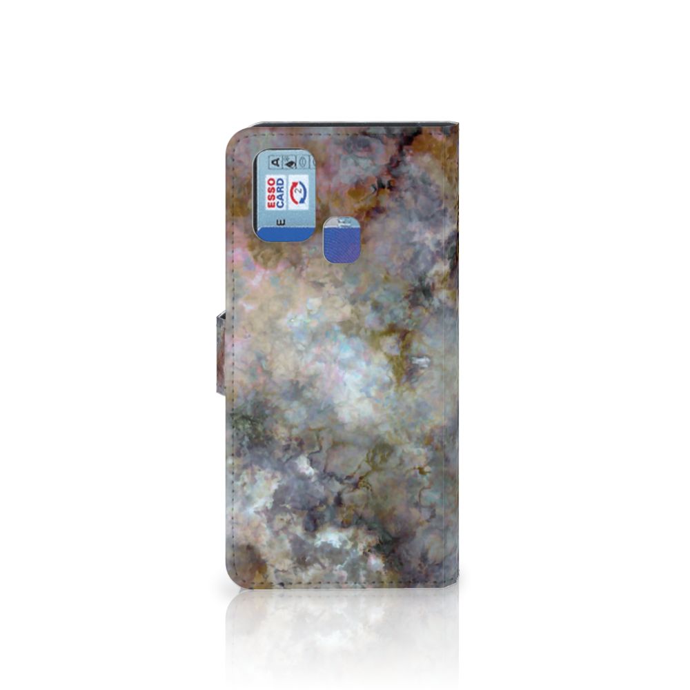 Samsung Galaxy M31 Bookcase Marmer Grijs