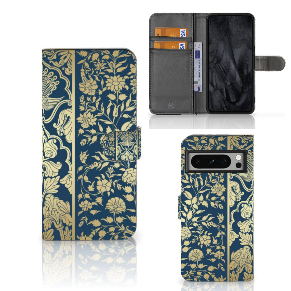 Google Pixel 8 Pro Hoesje Beige Flowers