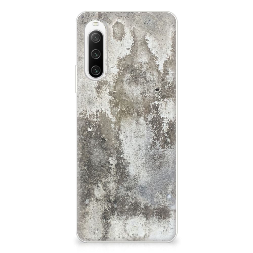 Sony Xperia 10 IV TPU Siliconen Hoesje Beton Print