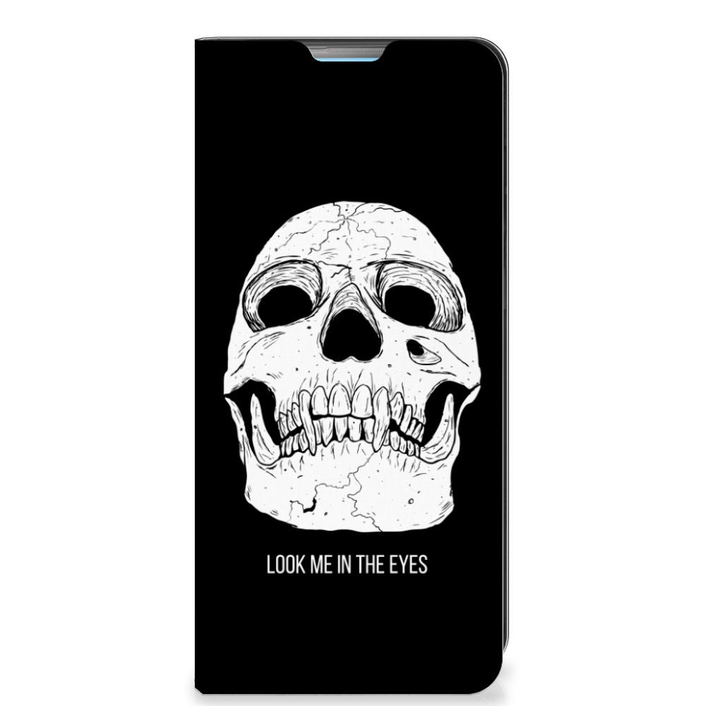 Mobiel BookCase OPPO A74 4G Skull Eyes - B2C Telecom