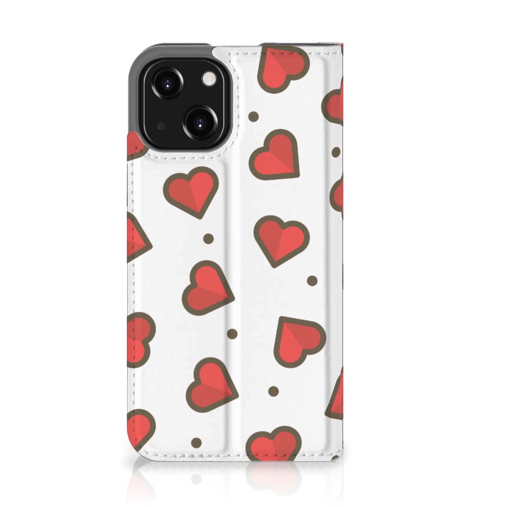 iPhone 13 Mini Hoesje met Magneet Hearts - B2C Telecom