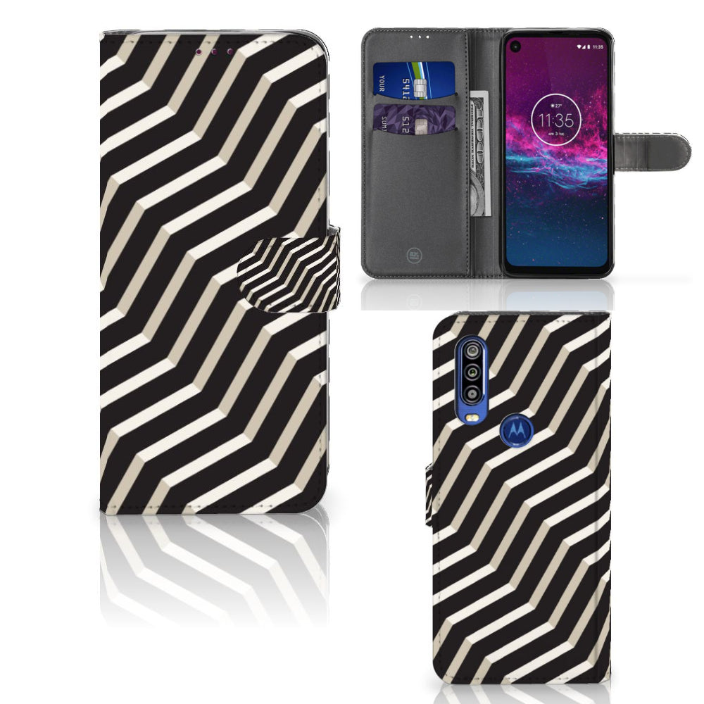 Motorola One Action Book Case Illusion